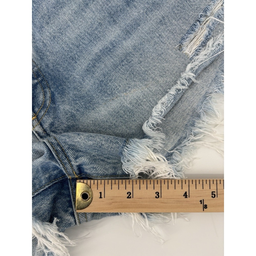 AGOLDE Parker Shorts Sz 28 (meas 30) Distressed Frayed Hem Festival Boho - Picture 10 of 11